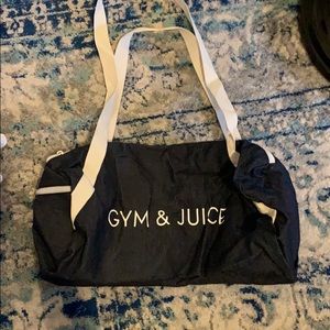 Denim Gym Bag with Canvas Straps